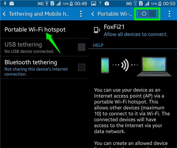 android usb tethering driver